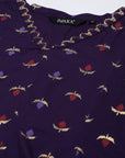 Violet Rayon A-line Short Kurta