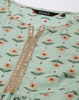 Stylish Mint Cotton Kurta Set