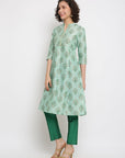 Mint Green Printed Kurta Set
