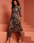 Grey Muslin Printed Kurta Set
