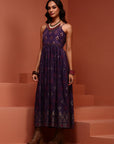 Violet Printed Gathered Dress