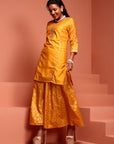 Yellow Chanderi Kurta Set