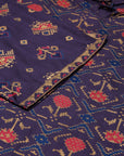 Violet Printed Straight Kurta