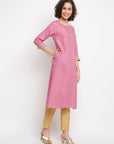Old-Rose Straight Kurta