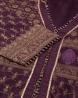 Kalidar Purple Printed Kurta Set