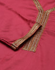 Pink Solid A-line Kurta Set