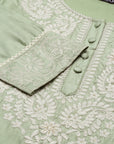 Sage Green Chikankari Kurta Set