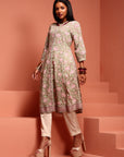 Green Printed Cotton Kurta