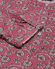Pink Straight Printed Kurta