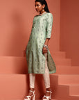 Mint Printed Kurta Set