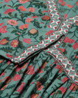 Mint Printed Gathered Dress