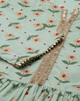 Stylish Mint Cotton Kurta Set