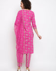 Printed Pink Kurta Suit
