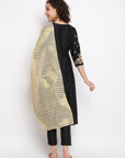 Black Embroidered Kurta Set