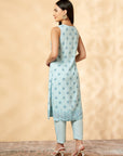 Light Blue Printed Kurta Set