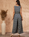 Print Sleeveless Flared Jumpsuit