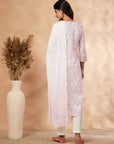Light Pink Printed Kurta Set