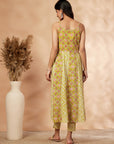 Printed Lime Green Anarkali Kurta Set