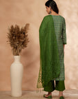 Printed Green Kurta Set