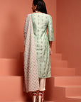 Mint Printed Kurta Set