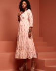 Light Pink Tiered Georgette Dress