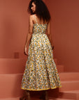 Off-white Printed Tiered Dress