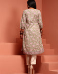 Green Printed Cotton Kurta