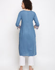 Blue Straight Kurta