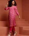 Coral Printed Kurta Set