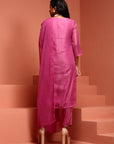 Pink Chanderi Kurta Set