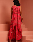 Coral Printed Muslin Kurta & Lehenga Set