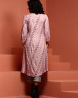 Lavender Printed A-line Kurta