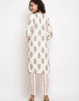 Printed Off-white Kurta Set