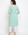 Printed Mint Kurta