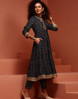 Anarkali Navy Blue Kurta Set