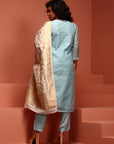 Sage Green Chanderi Kurta Set
