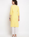 Floral Yellow Kurta
