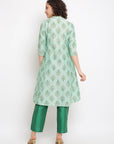 Mint Green Printed Kurta Set