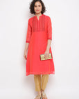 Orange Straight Kurta