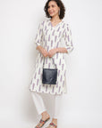 Printed Off-white Kurta