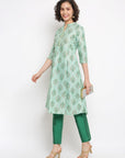Mint Green Printed Kurta Set