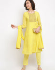 Yellow Anarkali Kurta Set