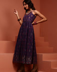 Violet Printed Gathered Dress