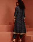 Anarkali Navy Blue Kurta Set