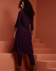 Violet Printed Kurta Set