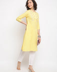 Floral Yellow Kurta