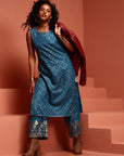 Blue Printed Shantoon Kurta Set