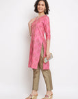 Gota-Patti Pink Straight Kurta