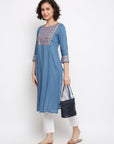 Blue Straight Kurta