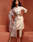 Off-white Printed Kurta Set
